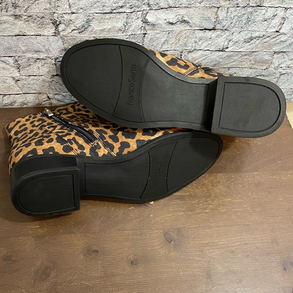 New Franco Sarto Leopard Ankle Boots - Picture 3 of 7